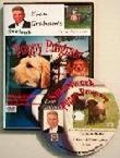 A dvd case with a picture of a dog and some other items.