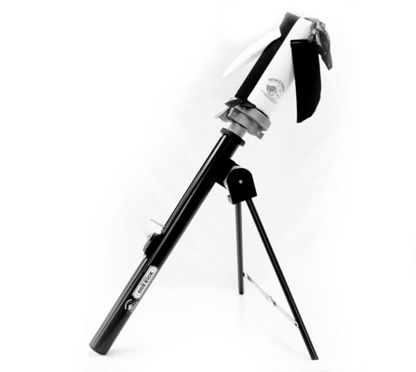 A tripod with a camera attached to it.